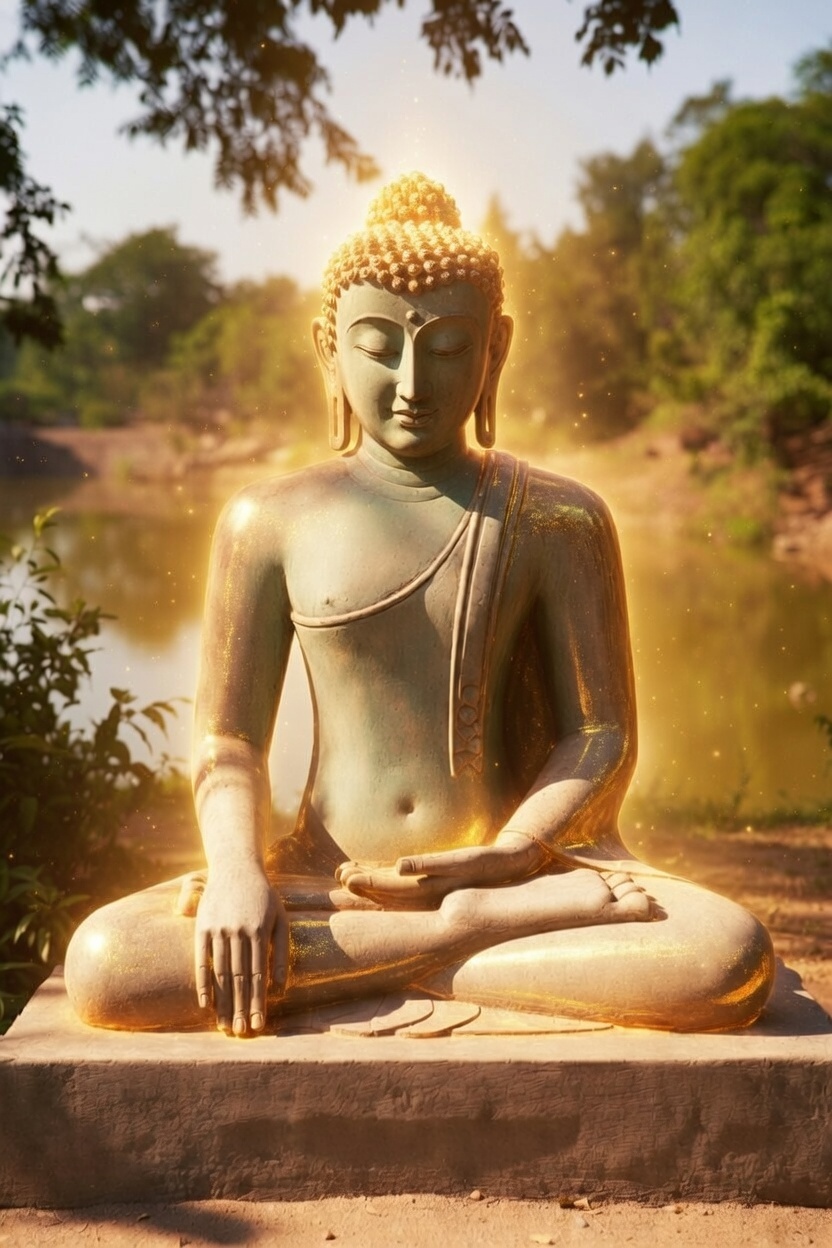 Buddha at golden hour