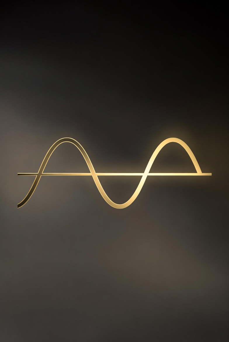 Golden sine wave